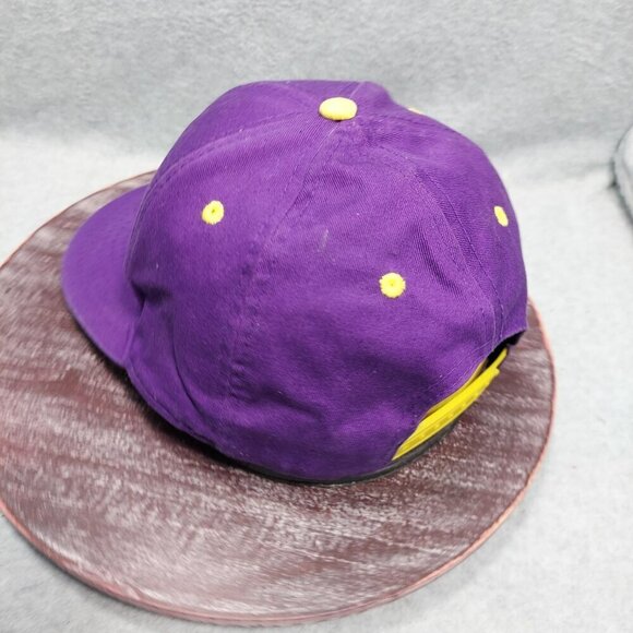 Peeps Adjustable Purple Baseball Cap With Yellow Accents & Embroidery - Picture 3 of 9